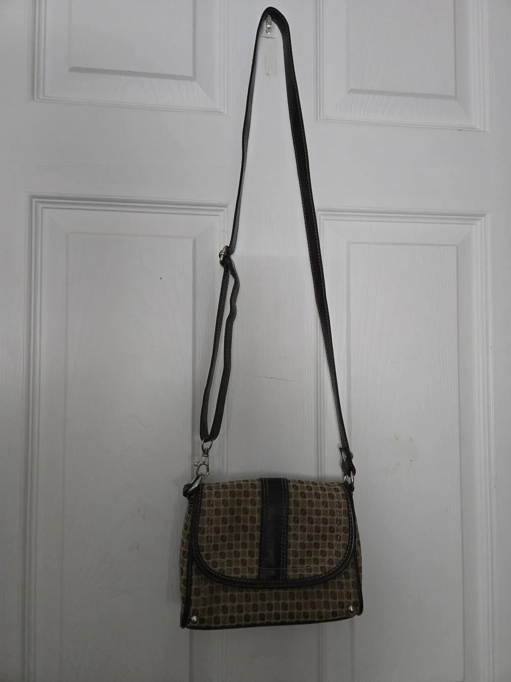 Nine & Co. Brown Patterned Crossbody Bag